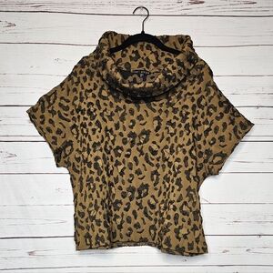 Kozan Suki Leopard Cowl Neck Top